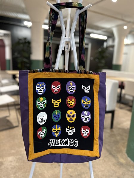 Mexico masks tshirt market bag