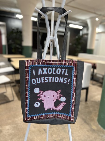 Axolotl tshirt market bag