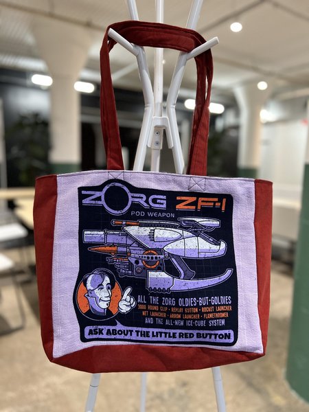 Zorg pod weapon tshirt market bag fifth element 