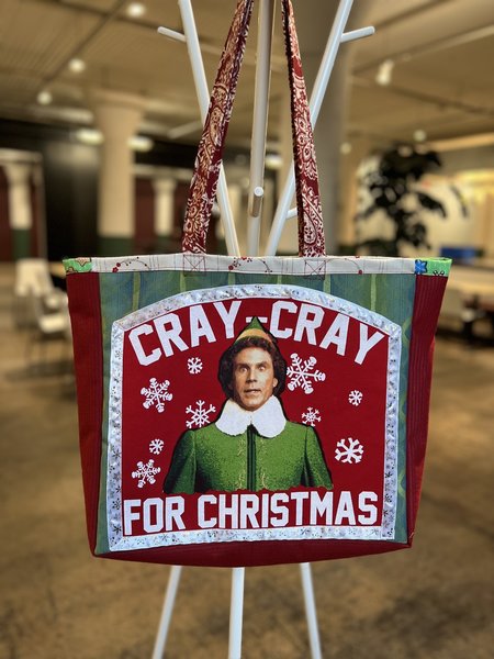 Elf cray cray tshirt market bag 