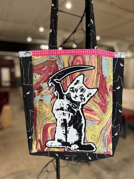 Cat reaper tshirt market bag