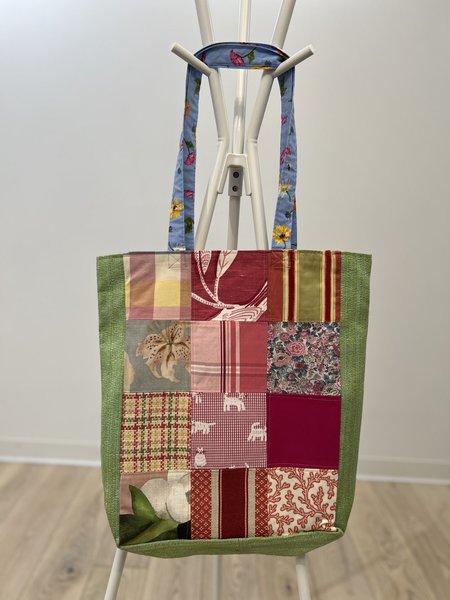 Pink scrap market bag