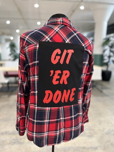 Git er done women’s altered flannel womens 1X