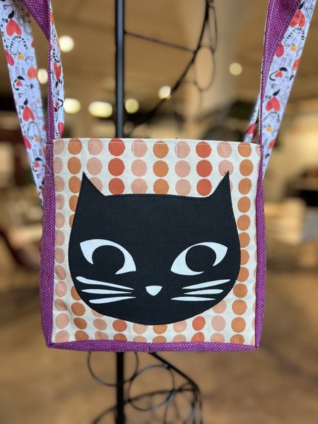 Cat face crossbody bag 