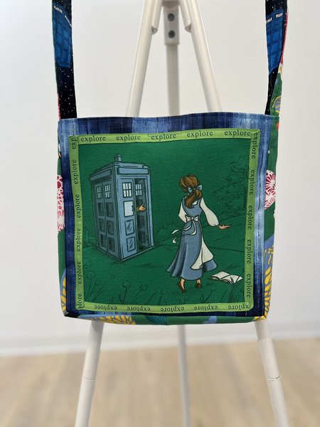 Doctor Who and Belle Tshirt crossbody bag 