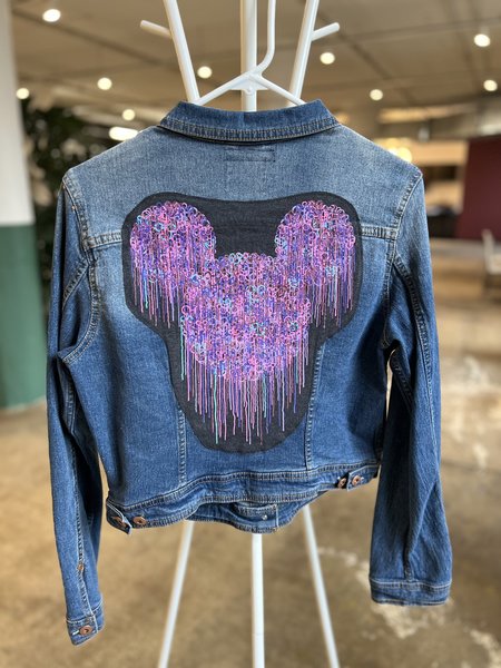 Mickey Jean jacket pink drip